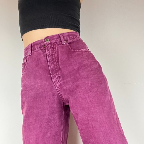 Vintage Mom Jeans - High Rise - Waist 26 - Faded Red/Purple - Picture 4 of 7